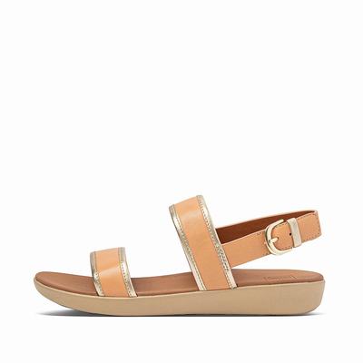 Fitflop Women's BARRA Metallic Back-Strap Sandals - Brown, ZW8970541